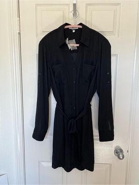 express portofino shirt dress The Red Size S Button Front Career Lined- No Belt Express Portofino Shirt Dress for